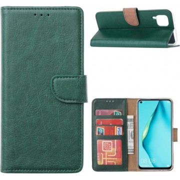 Huawei P40 Lite - Bookcase Groen - portemonee hoesje