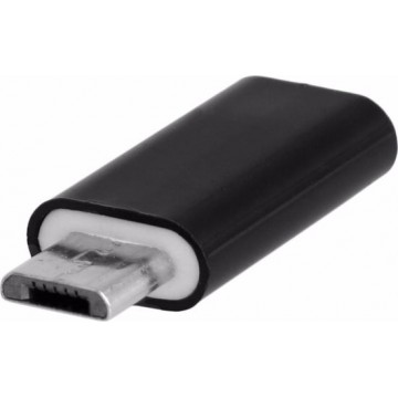 USB Type C Female naar Micro USB Male Adapter - Zwart