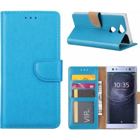 Sony Xperia XA2 Portmeonnee cover hoesje / boektype case Blauw