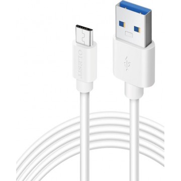 Olesit Type-C USB C 2 Meter Fast Charge 2.4A - Oplaadkabel - Veilig laden - Data Sync & Transfer - Wit