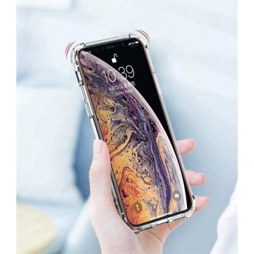 iPhone X - IPhone Xs  Hoesje Shock Proof Siliconen Case Extra Stevig Transparant