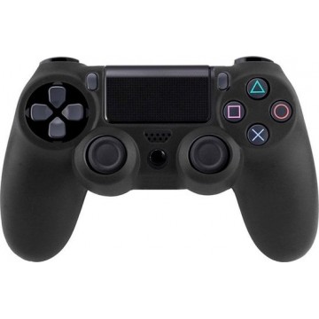 Flexible siliconen beschermings hoesje voor Sony PS4 Game Controller (zwart)