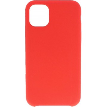 Shop4 - iPhone 11 Pro Hoesje - Zachte Back Case Mat Rood