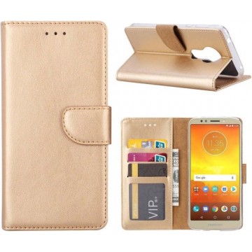 Motorola Moto E5 - Bookcase Goud - portemonee hoesje