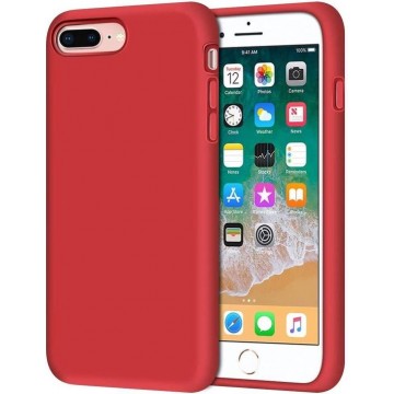 Apple iPhone 7 Plus & 8 Plus Hoesje Rood - Siliconen Back Cover
