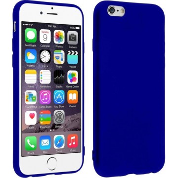 Apple iPhone 6 & 6s Hoesje Donker Blauw - Siliconen Back Cover