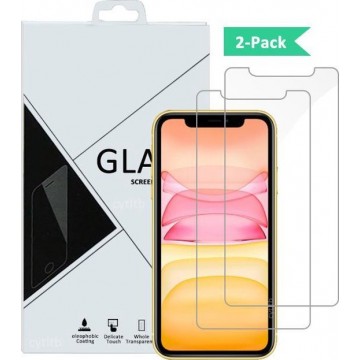 Apple iPhone XR Screenprotector Glas - iPhone 11 Screenprotector Glas - Tempered Glass - 2 stuks