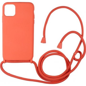 Telefoonhoesje met koord - Shockproof Backcover van PC/TPU - iPhone 11 - Oranje