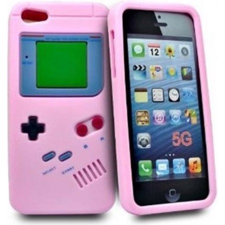 Apple iPhone SE GAMEBOY smartphone hoesje tpu siliconen case Roze
