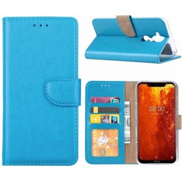 Nokia 8.1 - Bookcase Turquoise - portemonee hoesje