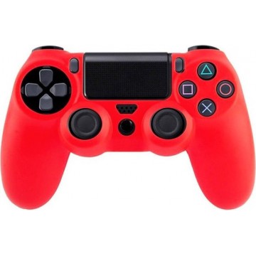 Flexible siliconen beschermings hoesje voor Sony PS4 Game Controller (rood)