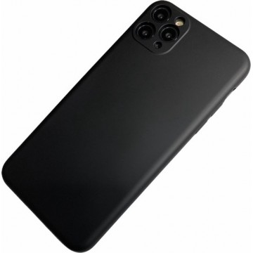 Apple iPhone 11 - Silicone effen hoesje Tobias zwart