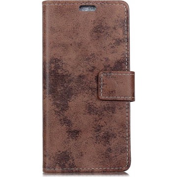 Shop4 - Samsung Galaxy S10 Hoesje - Wallet Case Vintage Donker Bruin