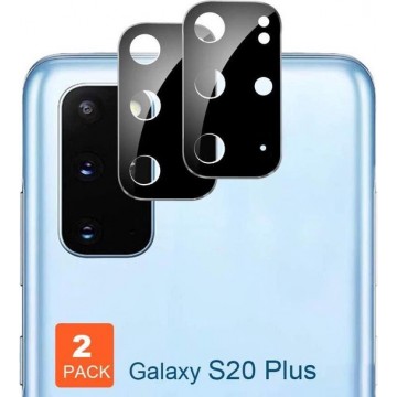 Samsung Galaxy S20 Plus camera lens Screenprotector beschermer / Screenprotector (2-pack) (zwart)