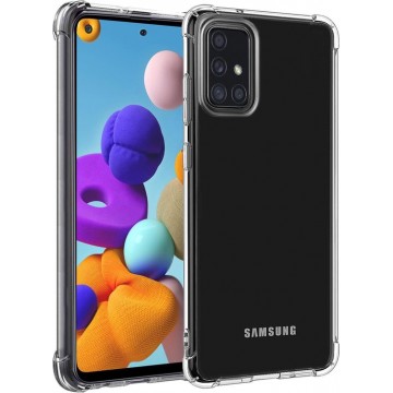 Samsung A51 Hoesje Transparant Case Hoes Shock Proof Cover