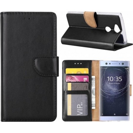 Sony Xperia XA2 Portmeonnee cover hoesje / boektype case Zwart