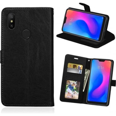 Xiaomi Mi A2 - Bookcase Zwart - portemonee hoesje