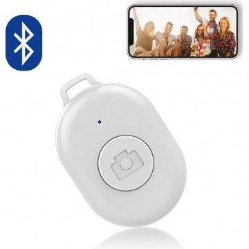 Bluetooth remote shutter afstandsbediening voor smartphone camera - compact - Wit