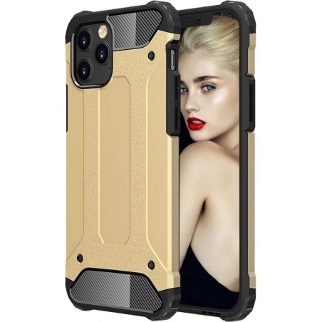 iPhone 12 Armor Hybrid Hoesje - Goud