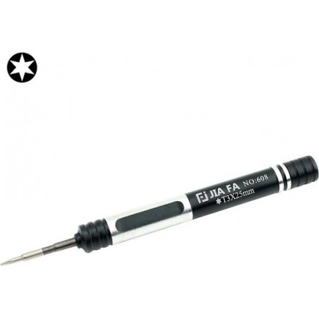 Let op type!! JIAFA JF-608-T3 Torx T3 Mobile Phone Repair Screwdriver (Black)