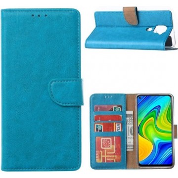 Xiaomi Redmi Note 9 - Bookcase Turquoise - portemonee hoesje