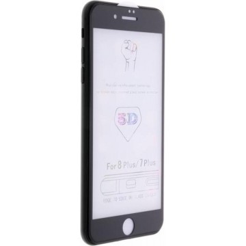 Gehard Glas Edge to Edge Screenprotector voor iPhone 8 Plus / 7 Plus - Zwart