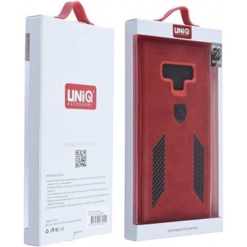 UNIQ Accessory Galaxy Note 9 Kunstleer Hard Case Back cover - Rood (N960F)