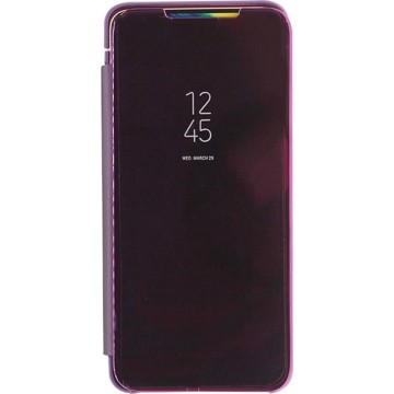 Shop4 - Samsung Galaxy A80 Hoesje - Clear View Case Paars