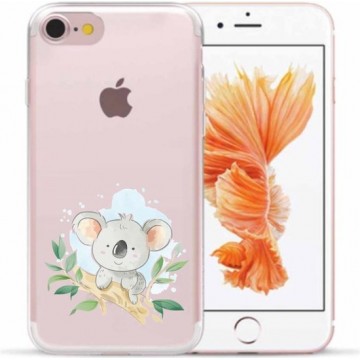 Apple Iphone 7 / 8 / SE2020 Transparant siliconen hoesje koala beertje