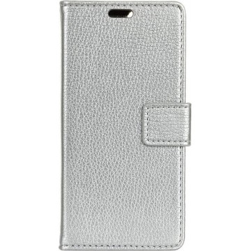 Shop4 - Samsung Galaxy S10 Hoesje - Wallet Case Lychee Zilver