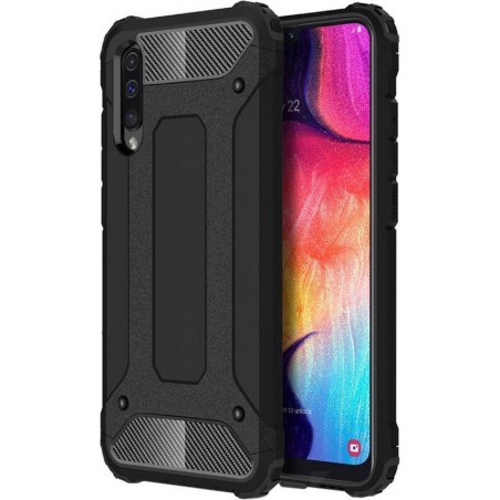 Armor Hybrid Samsung Galaxy A30S / A50 / A50S Hoesje - Zwart