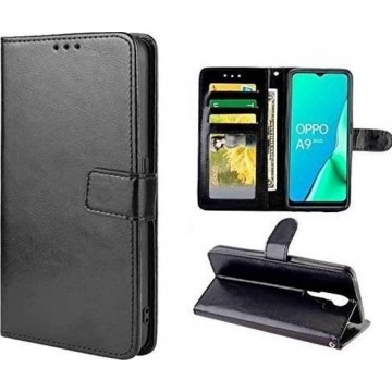 Oppo A9 2020 - Bookcase Zwart - portemonee hoesje