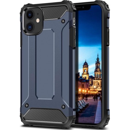 Armor Hybrid iPhone 11 Hoesje - Blauw