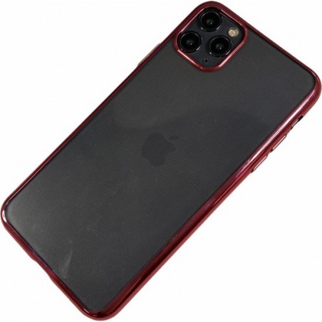 Apple iPhone Xr - Silicone transparante soft hoesje Sophie rood