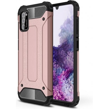 Armor Hybrid Samsung Galaxy A41 Hoesje - Rose Goud