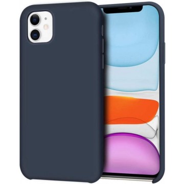 iPhone 11 Hoesje - Siliconen Backcover - Donker blauw