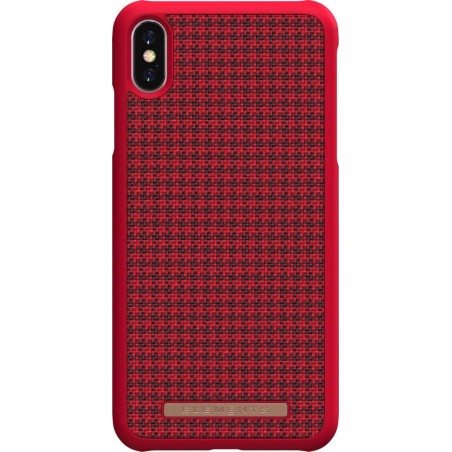 Nordic Elements Sif backcover voor Apple iPhone Xs Max -  Rood / zwart textiel