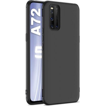 OPPO A72 Hoesje - Zwart Siliconen Back Cover - Matte Coating - Perfect fit - Epicmobile