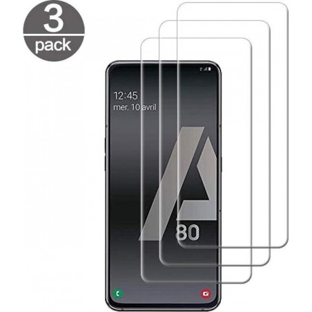 Samsung Galaxy A80 / A90 Screenprotector Glas - Tempered Glass Screen Protector - 3x