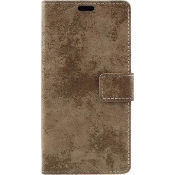Shop4 - Samsung Galaxy J6 (2018) Hoesje - Wallet Case Vintage Khaki
