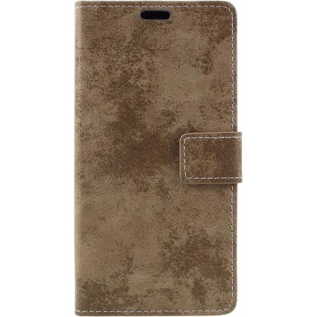 Shop4 - Samsung Galaxy J6 (2018) Hoesje - Wallet Case Vintage Khaki