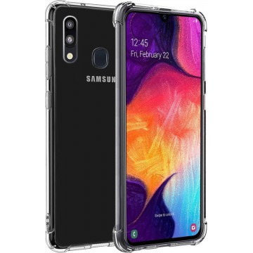 Samsung Galaxy A20e Hoesje Transparant Case Hoes Shock Proof Cover