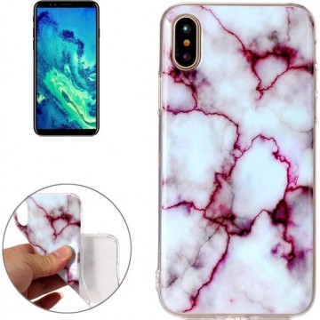 Let op type!! For iPhone X Black Marble Pattern TPU Shockproof Protective Back Cover Case