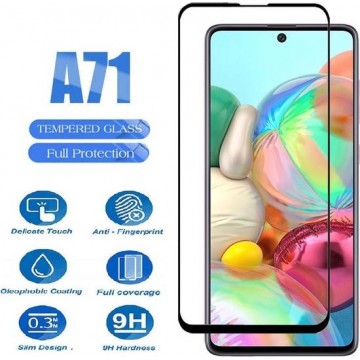 Samsung A71 Glass screen protector Samsung Galaxy 3D Screen protective Glass explosion proof tempered glass Cover Film Zwart