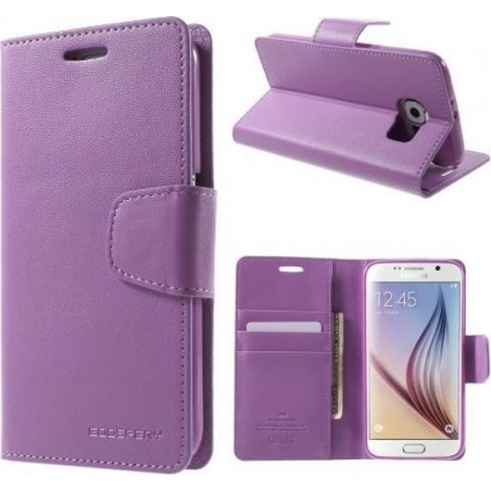 Goospery Sonata Leather case hoesje Samsung Galaxy S7 paars