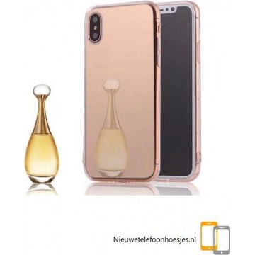 Nieuwetelefoonhoesjes.nl Apple Iphone X / XS Siliconen spiegel hoesje (goud)