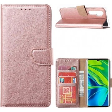 Xiaomi Mi Note 10 Lite - Bookcase Rose Goud - portemonee hoesje