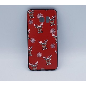 Samsung S7 Edge – hoes, cover – TPU – kerst – Rudolf rednose – rood