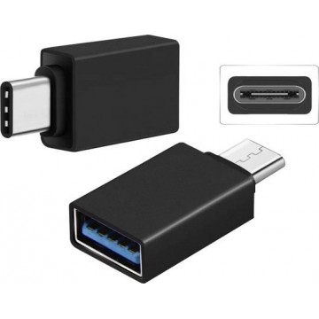 NÖRDIC OTG-C2 USB-A OTG naar USB-C adapter - USB3.0 - Zwart