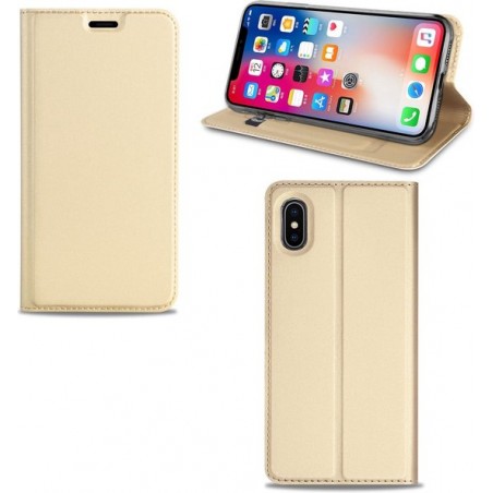 Apple iPhone Xs Max Hoesje Goud met Pashouder